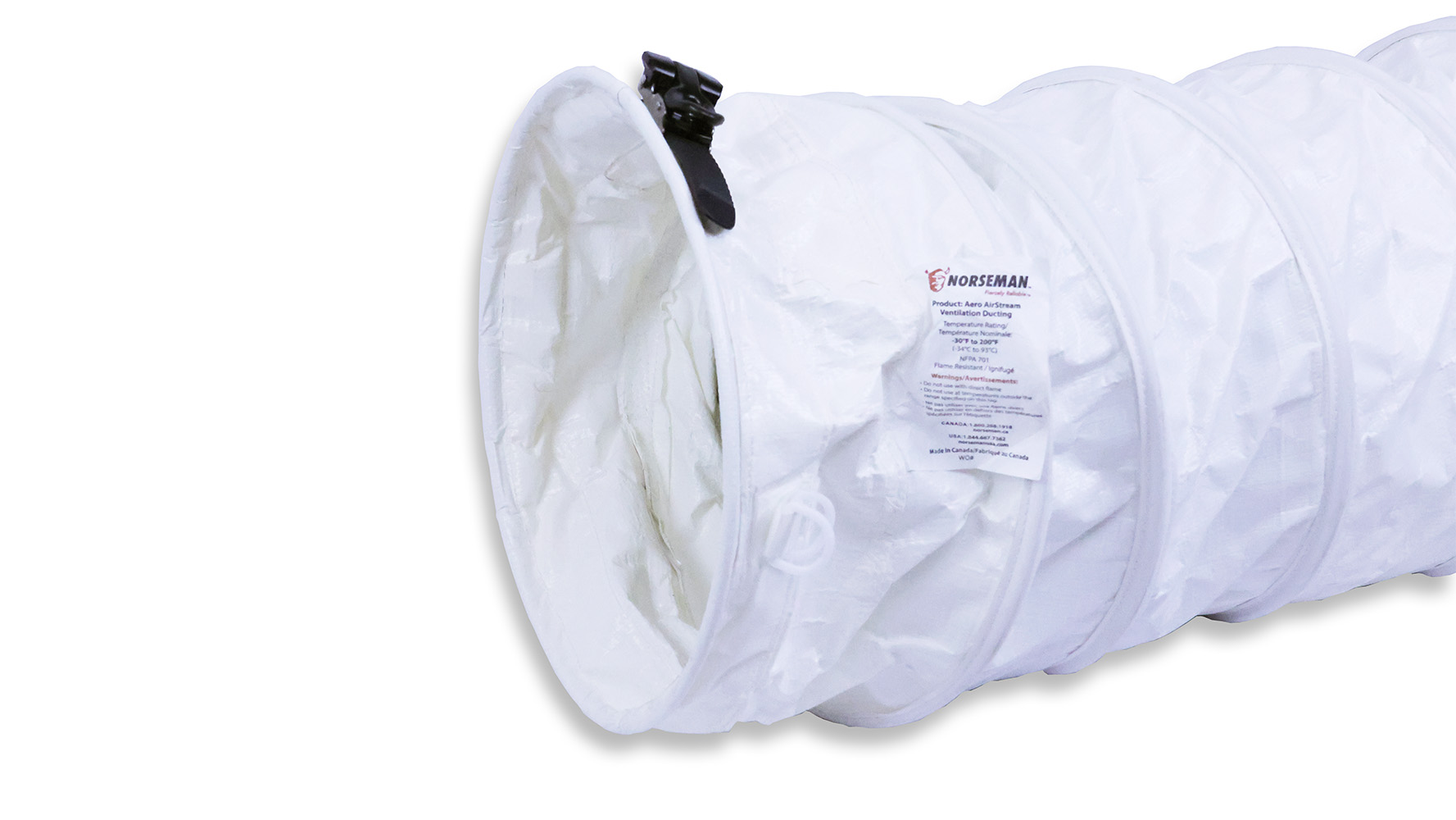 aero airstream ac duct portable temporary ducting straight duct d rings centered image