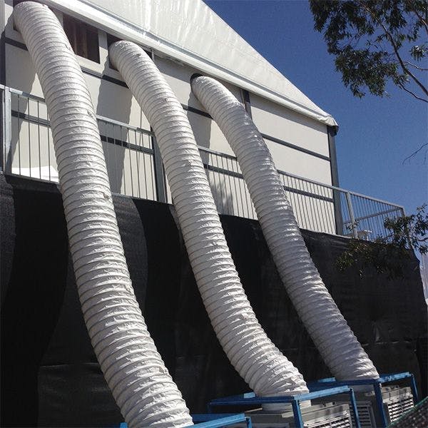 article image portable temporary ducting application cooling building hvac