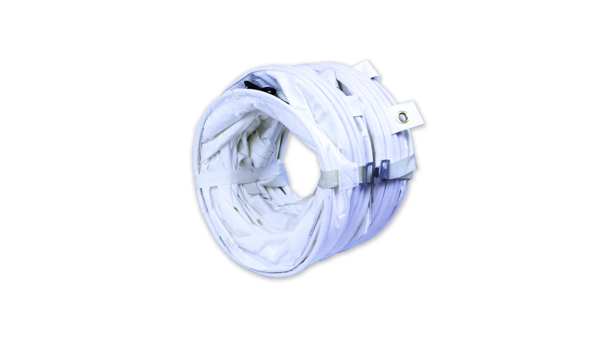 aero airstream ac duct portable temporary ducting collapsed secured transport